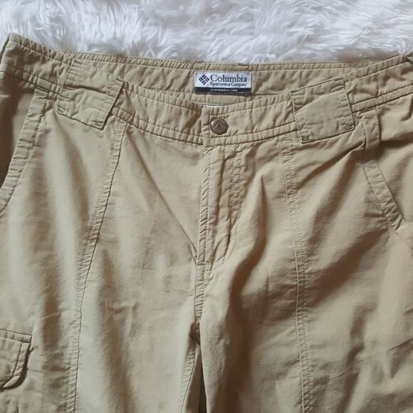 Columbia thin Khaki Crop Pants Size 6 - Picture 5 of 9